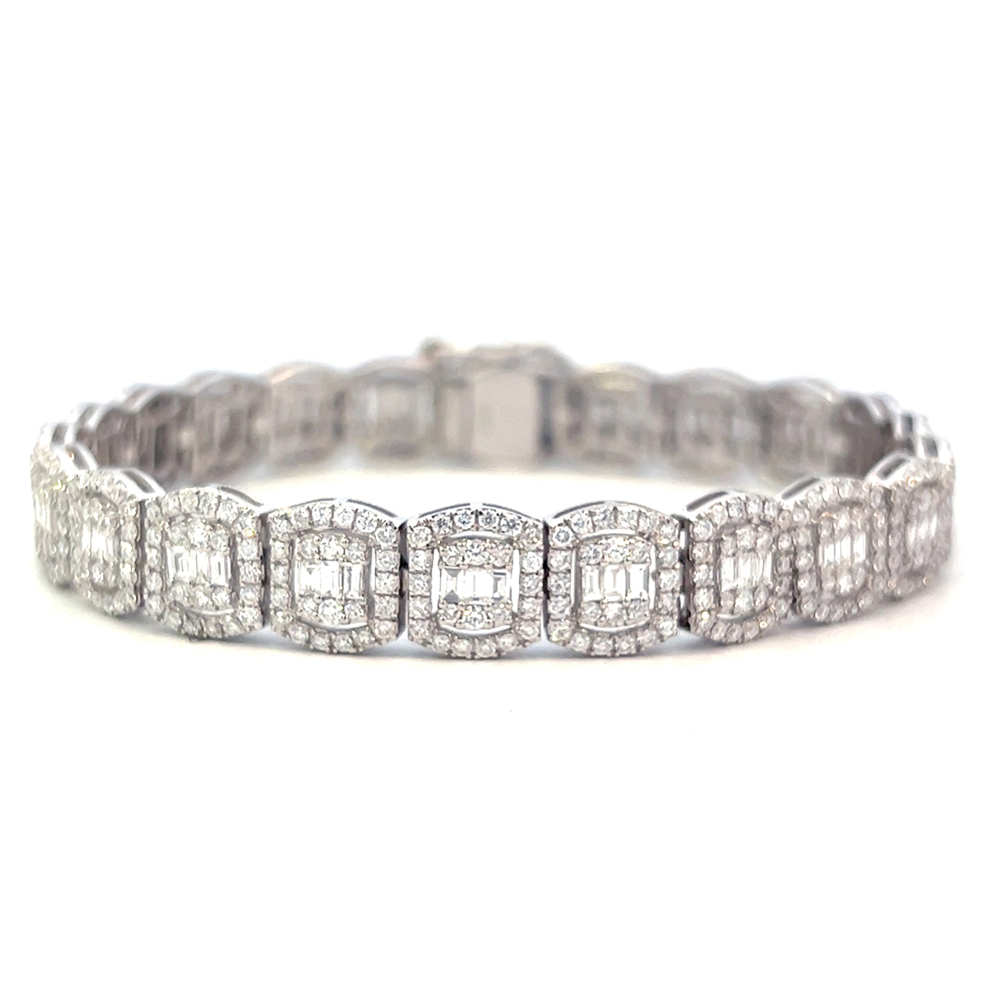 5.78cttw White Gold Diamond Tennis Bracelet | 14k White Gold