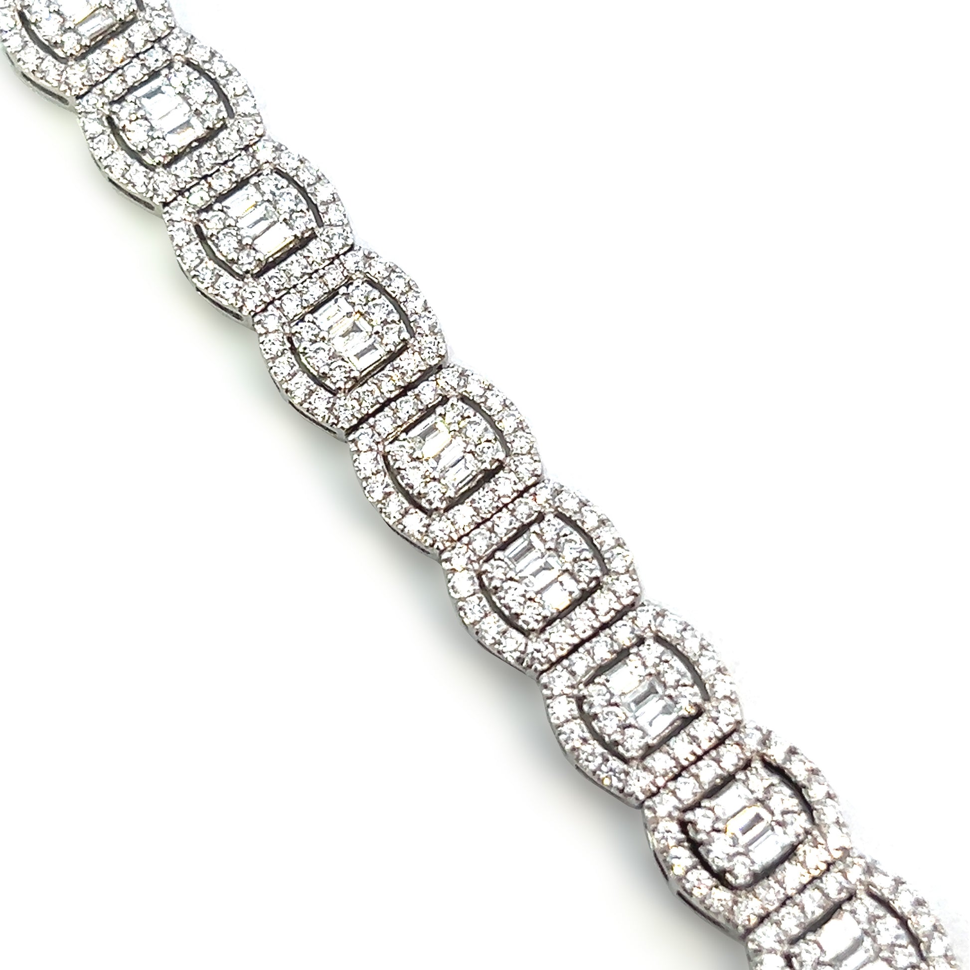 5.78cttw White Gold Diamond Tennis Bracelet | 14k White Gold