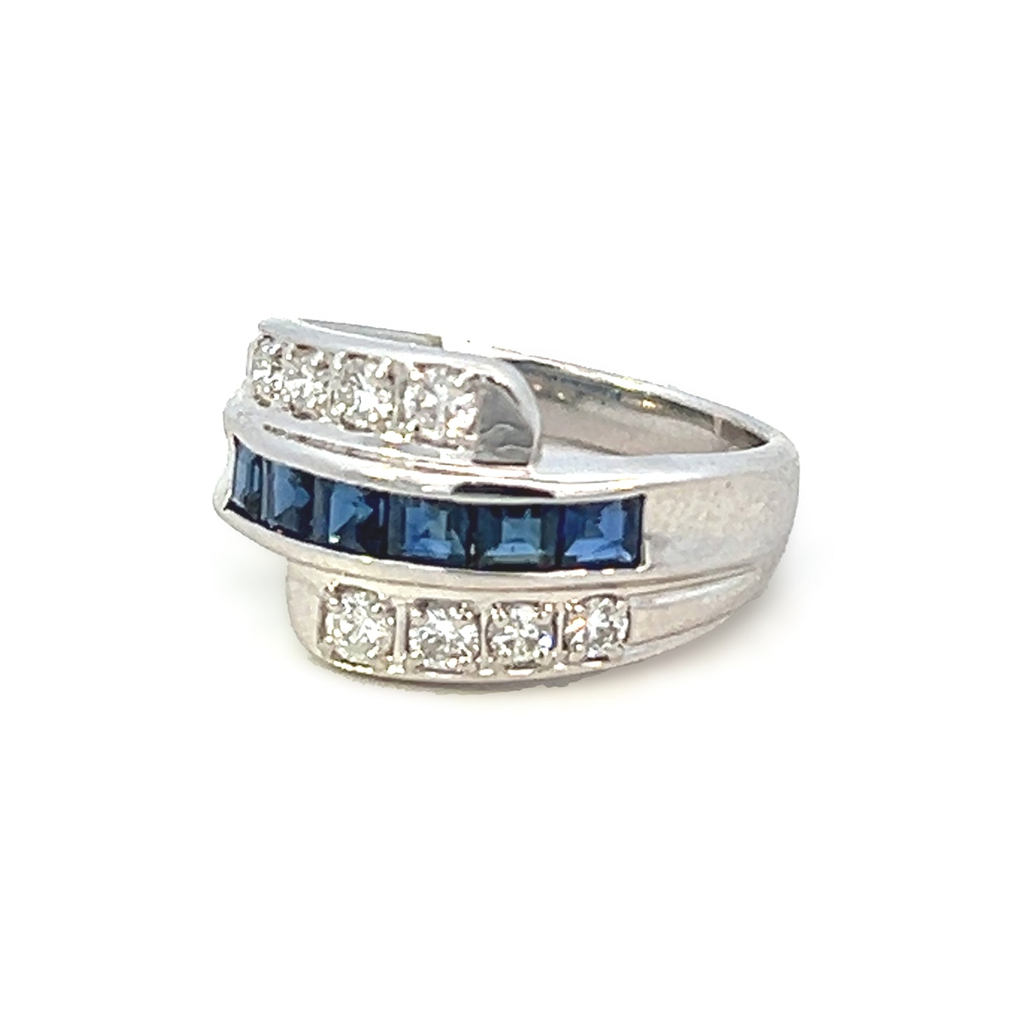 1.21cttw Sapphire and Diamond Ring | Blue Sapphire and Diamond Ring | Platinum