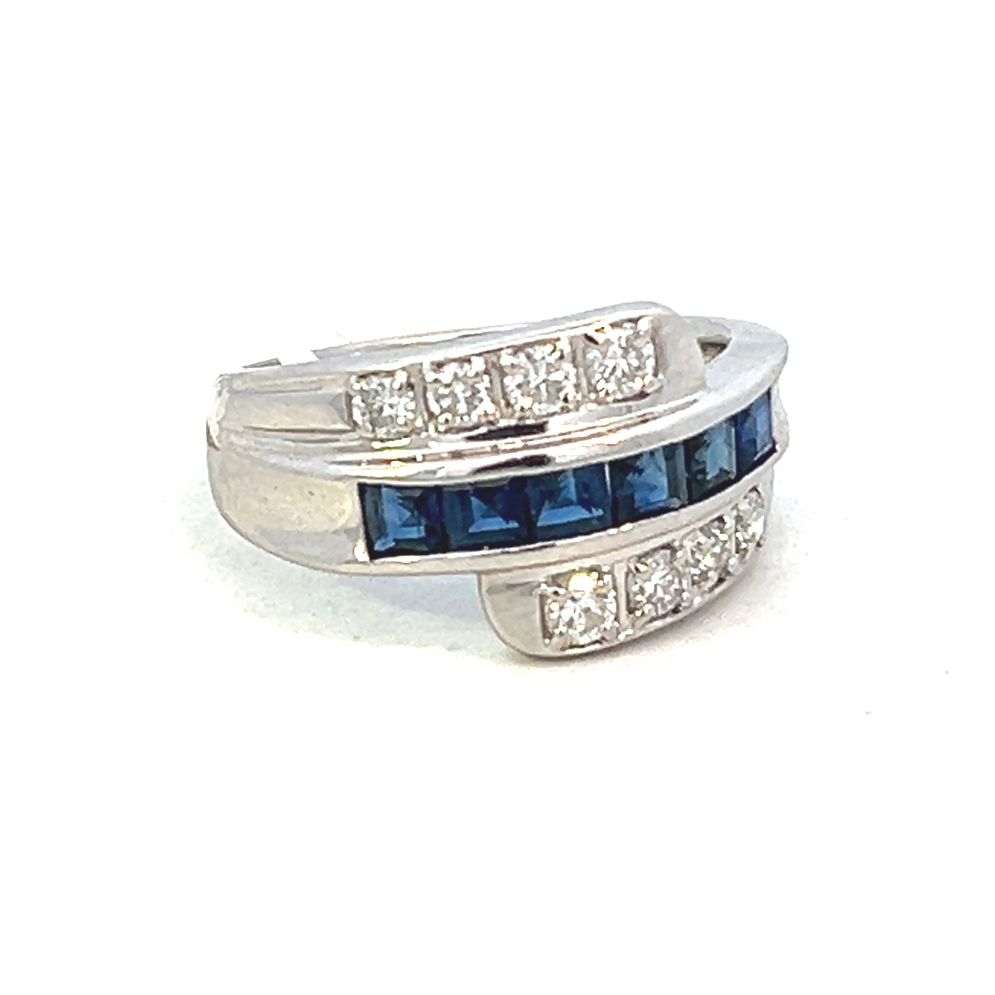 1.21cttw Sapphire and Diamond Ring | Blue Sapphire and Diamond Ring | Platinum