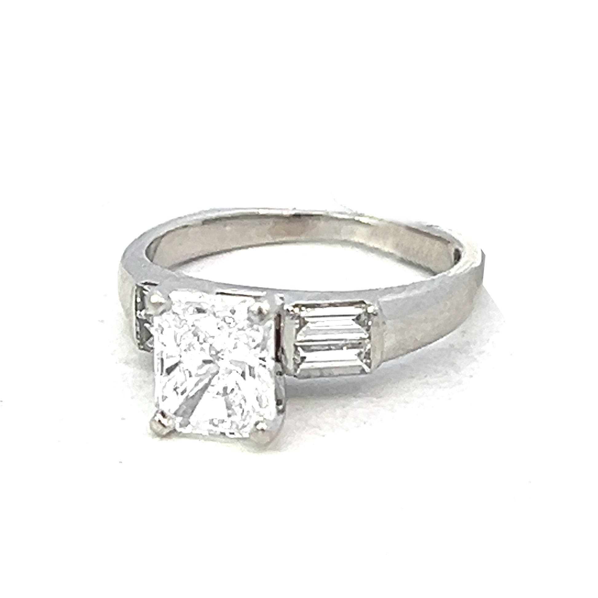 1.67cttw Natural Diamond Engagement Ring | Princess Cut Engagement Ring