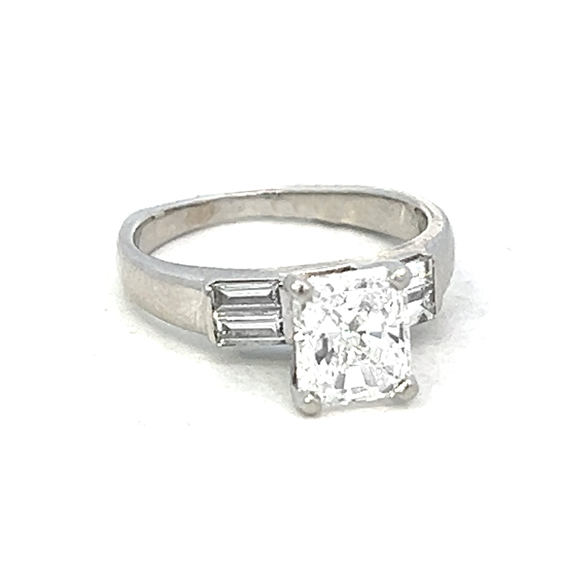 1.67cttw Natural Diamond Engagement Ring | Princess Cut Engagement Ring