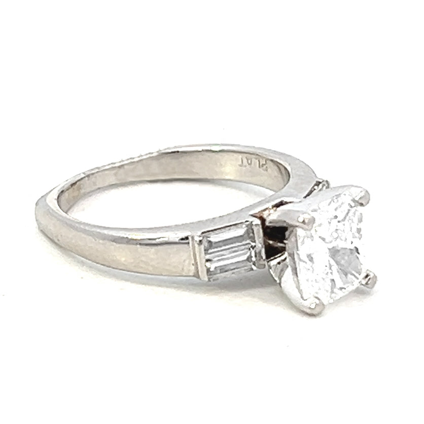 1.67cttw Natural Diamond Engagement Ring | Princess Cut Engagement Ring