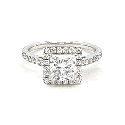 1.93cttw Lab Created Diamonds Engagement Rings | Princess Cut | 14k White Gold