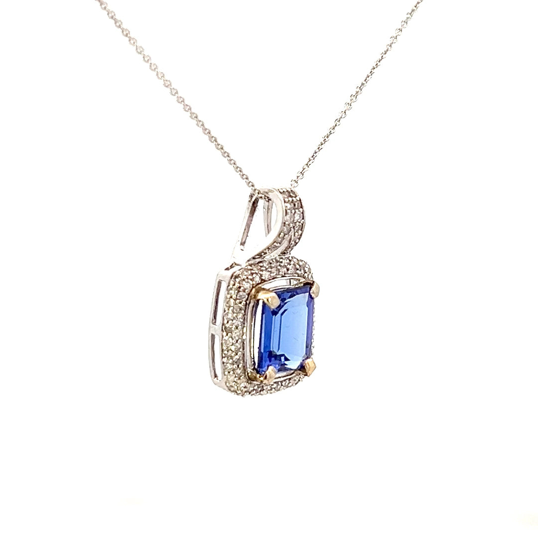 4.04cttw Tanzanite Necklace Gold | Tanzanite Necklace