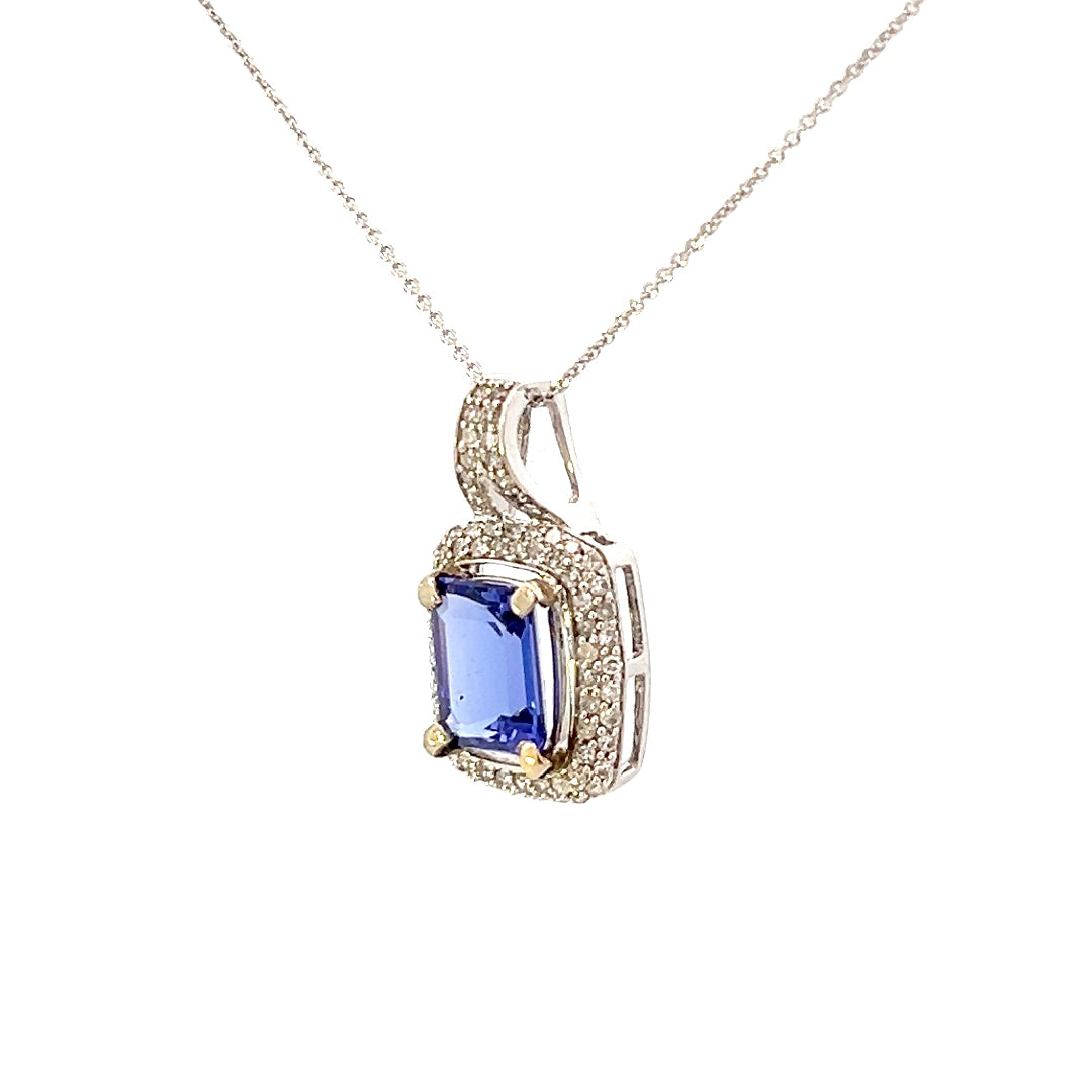 4.04cttw Tanzanite Necklace Gold | Tanzanite Necklace