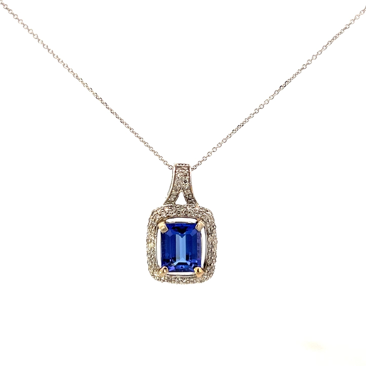 4.04cttw Tanzanite Necklace Gold | Tanzanite Necklace