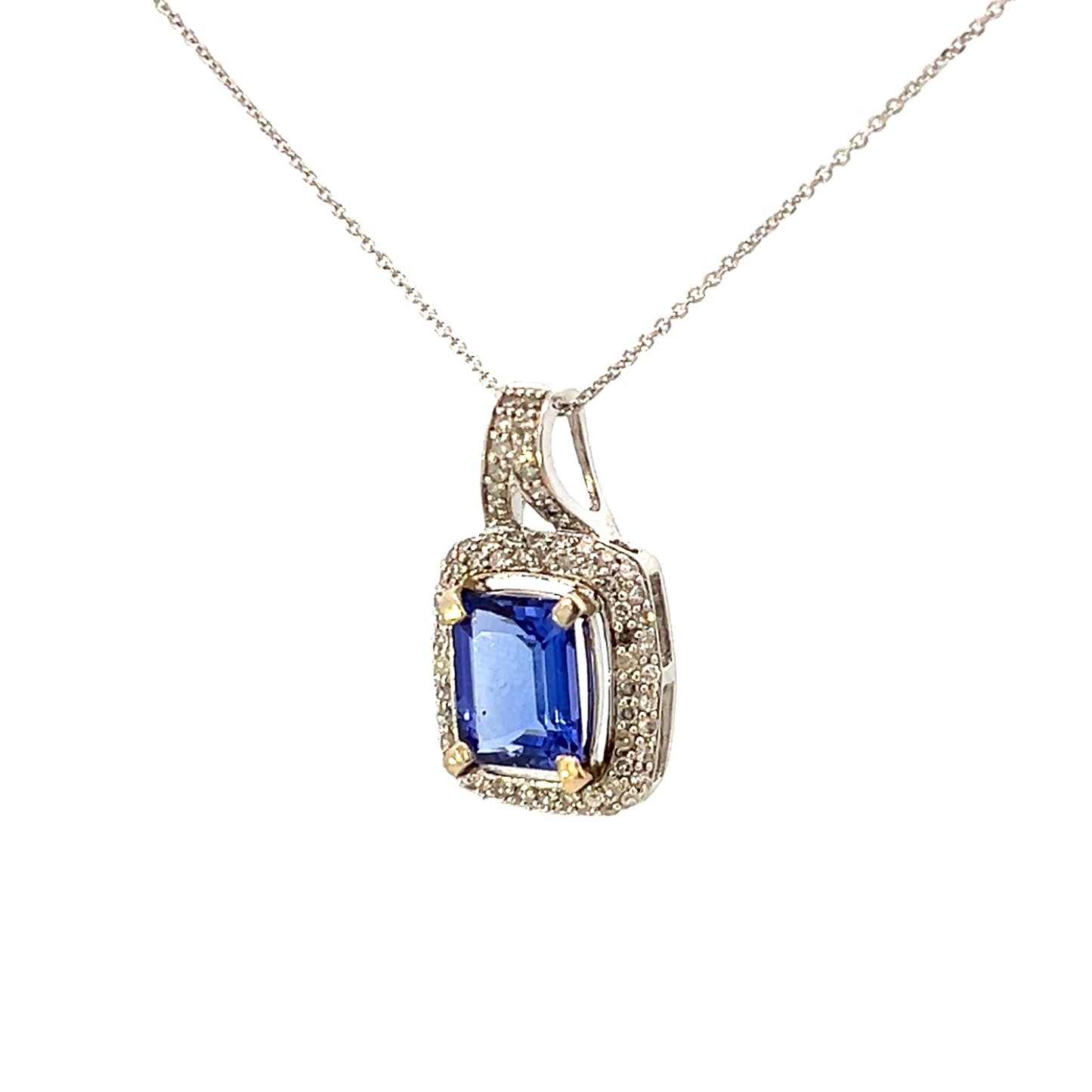 4.04cttw Tanzanite Necklace Gold | Tanzanite Necklace