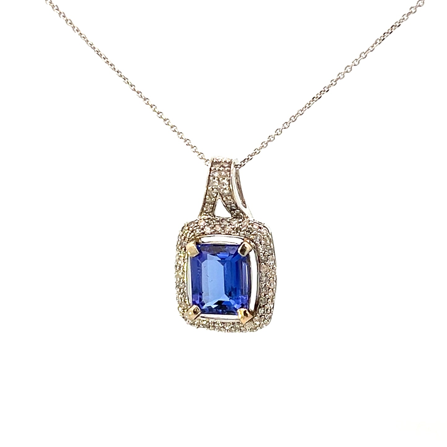 4.04cttw Tanzanite Necklace Gold | Tanzanite Necklace