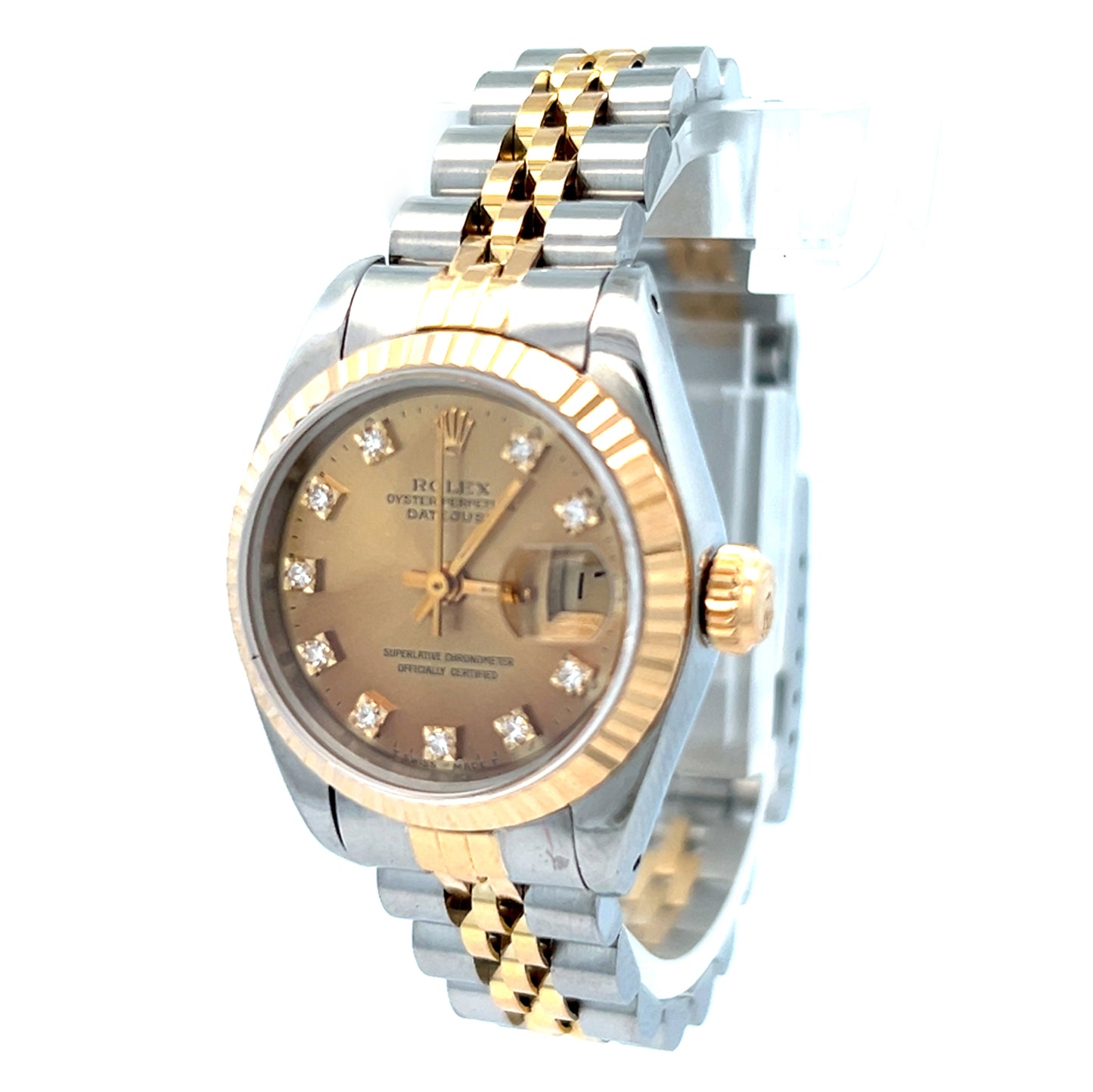 Rolex 69173 | Ladies Rolex DateJust with Diamond Dial | Small Womens Rolex | 1988 26mm