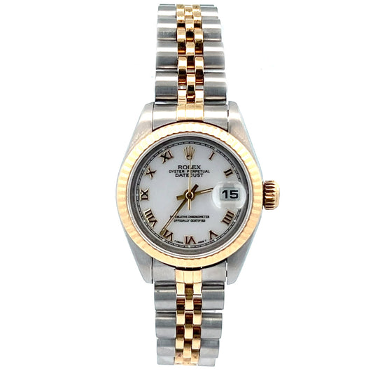 Rolex 69173 | Ladies Rolex DateJust Gold | 1995 26mm | Two Tone DateJust Rolex | Small Womens Rolex | Rolex Gold Ladies | Used Rolex in Houston