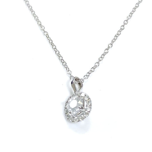 Diamond halo pendant