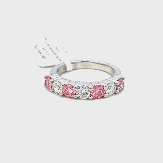 1.75cttw Lab Grown Pink Diamond Ring Video | Pink Diamond Ring Video | Video Pink Diamonds Rings