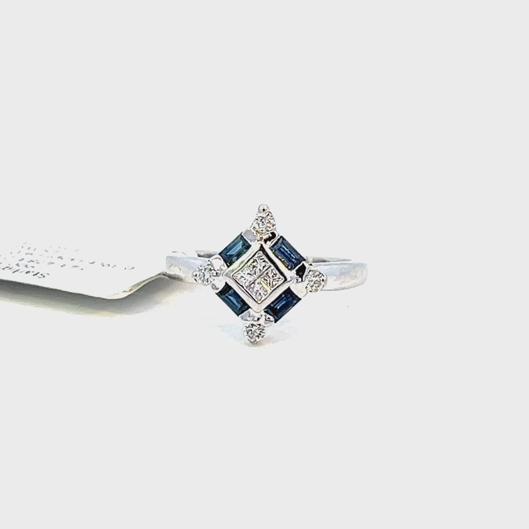 .62cttw Sapphire Ring Video | Sapphire and Diamond Ring Video