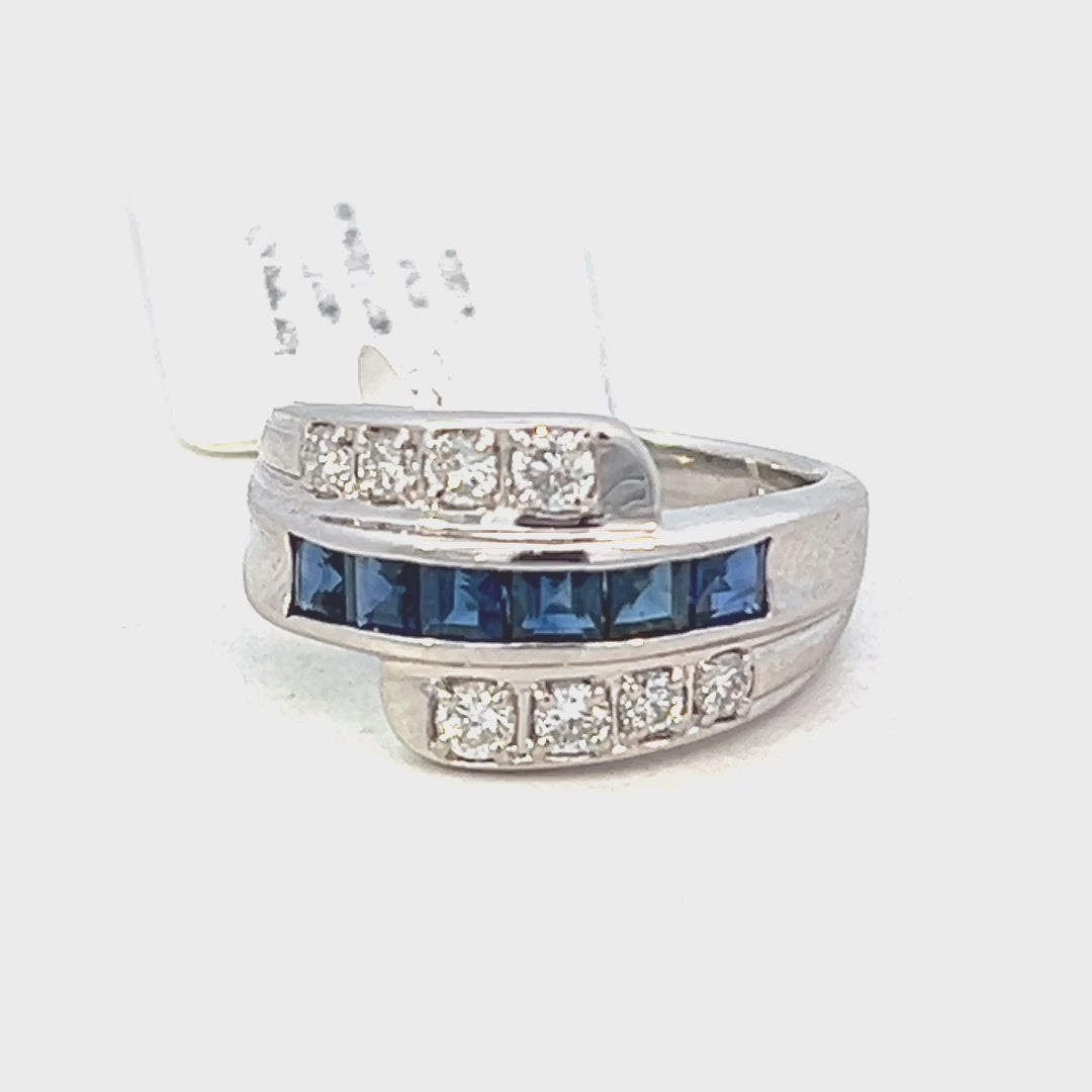 Video of a 1.21cttw Sapphire and Diamond Ring | Blue Sapphire and Diamond Ring Video | Platinum Video