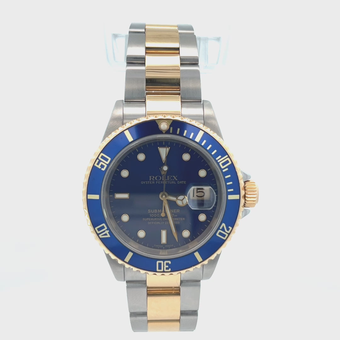 Video of a Rolex Submariner Blue | Rolex 16613 | 40mm