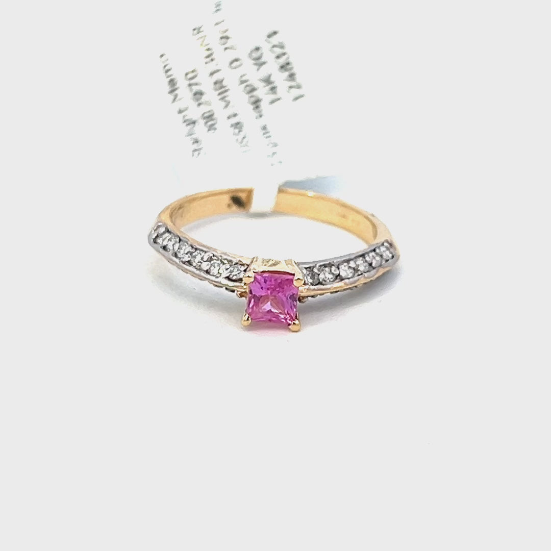 Video of a Pink Sapphire Ring | Sapphire Engagement Rings Pink Video | Video of Ring with Pink Stone