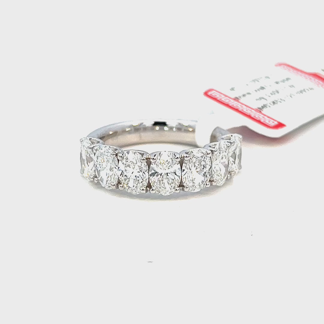 3.60cttw Oval Diamond Engagement Ring Video | Video of a Half Eternity Wedding Band