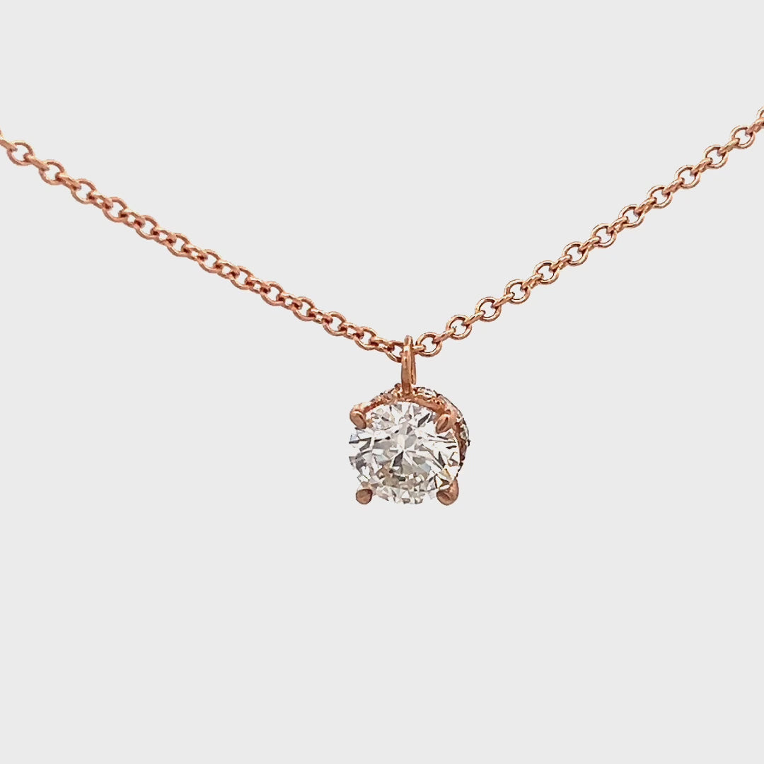 1.22ct Floating Diamond Necklace Video | Solitaire Diamond Necklace