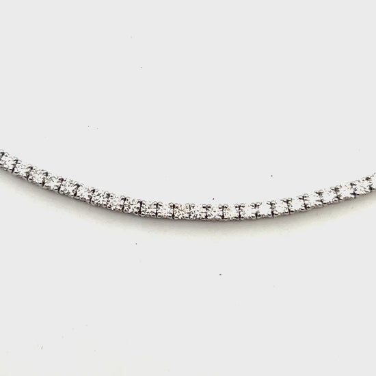 6 Carat Diamond Tennis Necklace | Lab-Created Diamonds | 14K White Gold