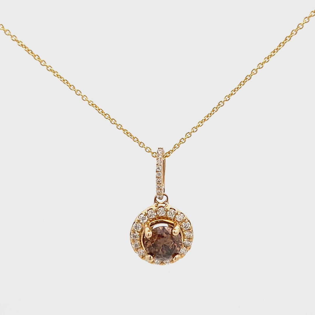 1.14cttw Levian Chocolate Diamond Pendant Necklace Video | Kleins Jewelry