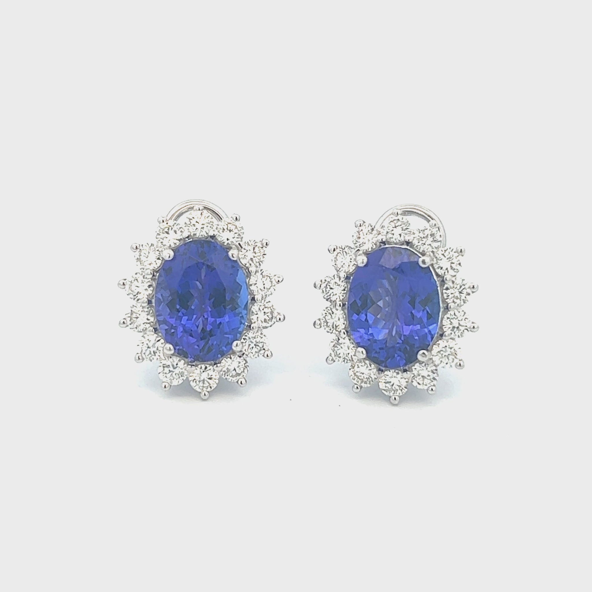 13cttw Tanzanite and Diamond Earrings Video