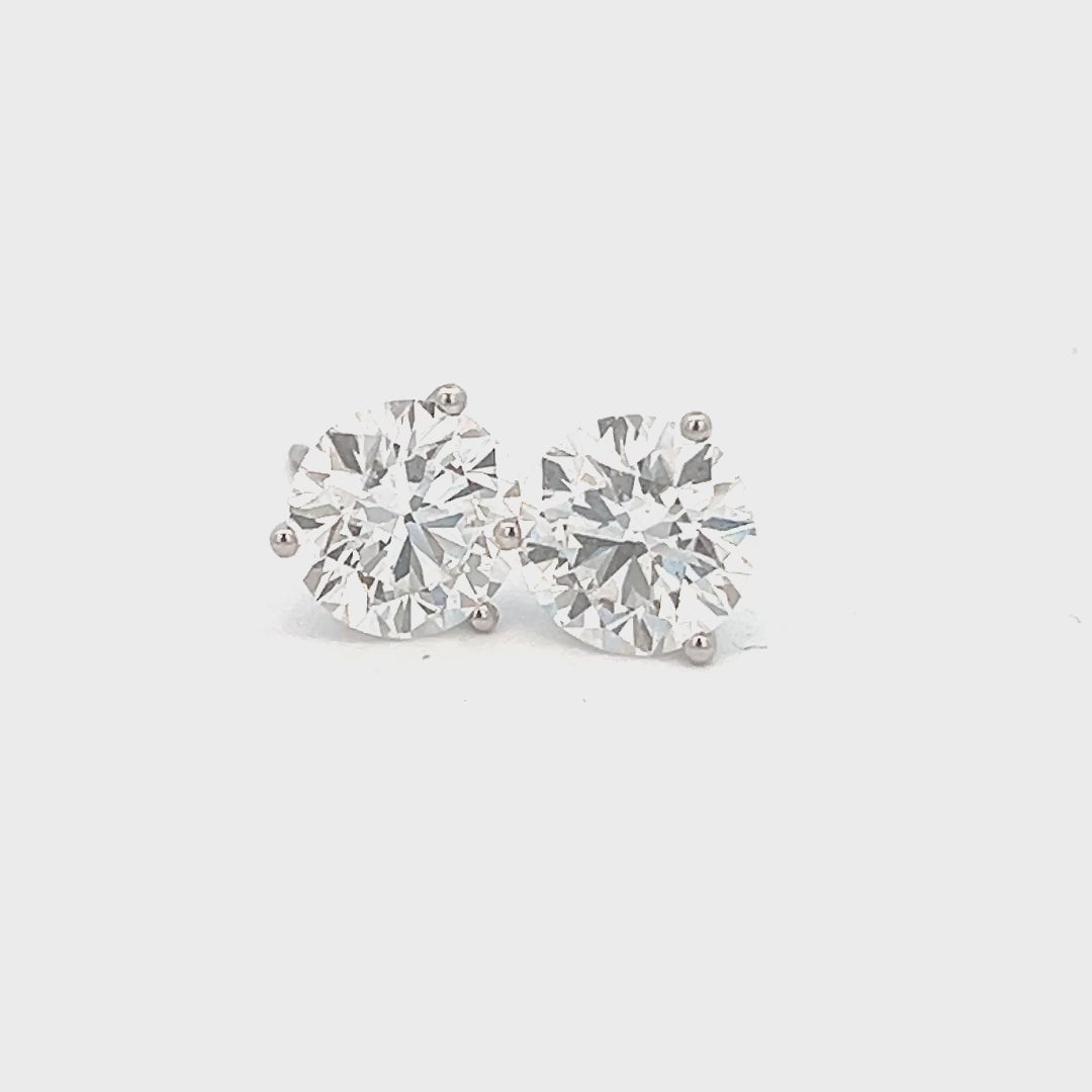 5 Carat Diamond Earrings Video | 14k White Gold