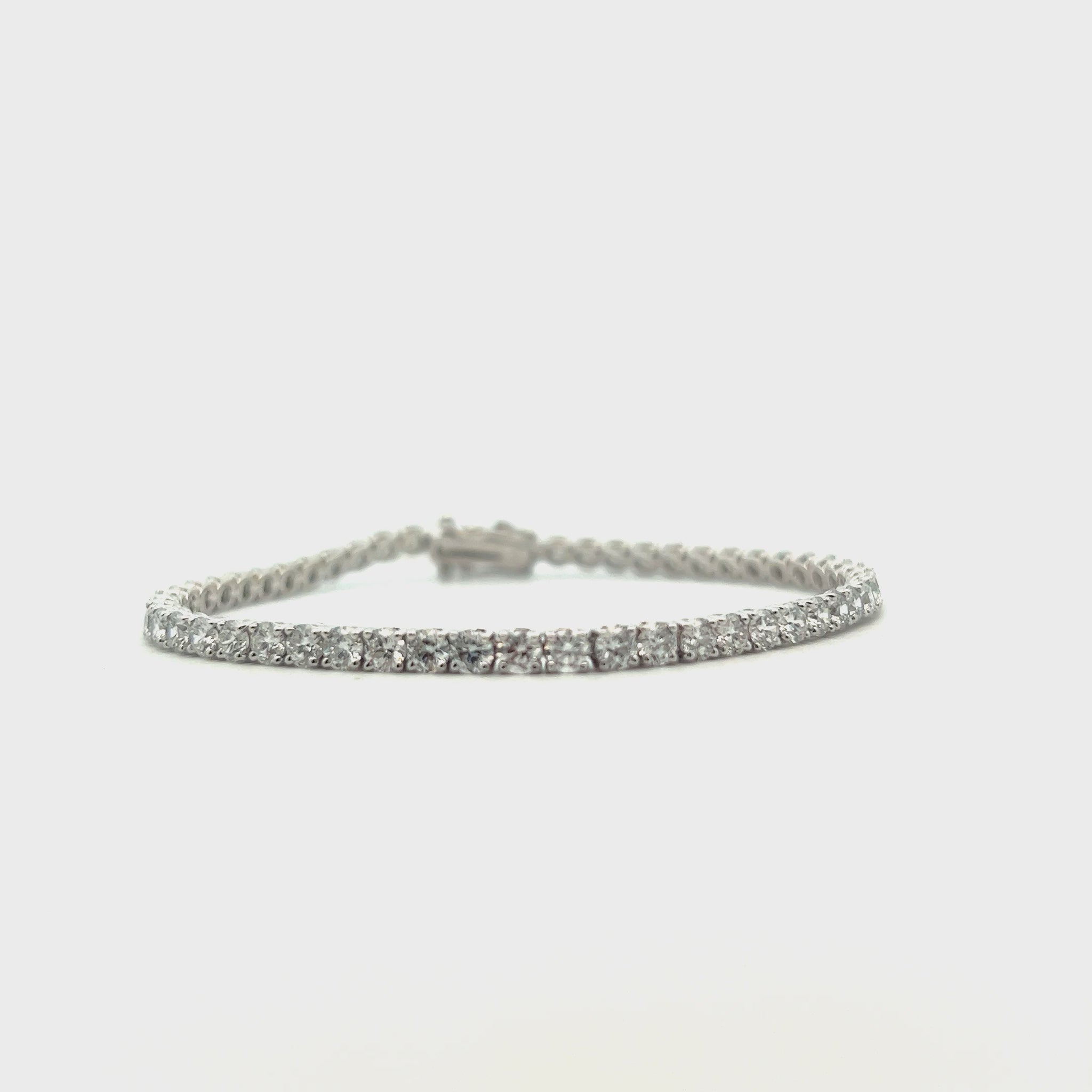 7 Carat Tennis Bracelet | 14k White Gold Video