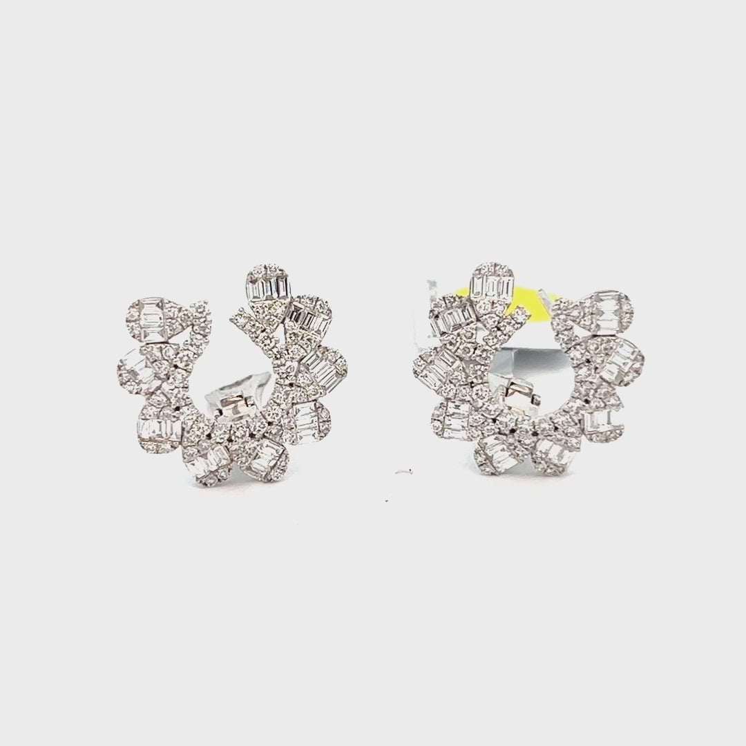1.93cttw Natural Diamond Stud Earrings | 18k White Gold1.93cttw Natural Diamond Stud Earrings Video | 18k White Gold