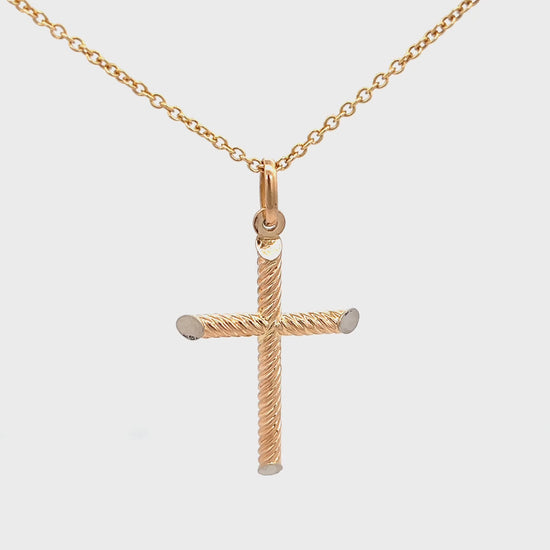 Mens Gold Cross Necklace Video | 14k Gold Cross Necklace Video