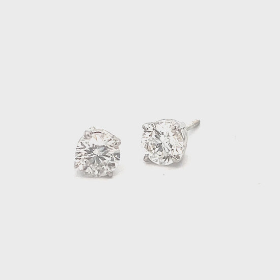 1.97ct Natural Diamond Earrings | 14k White Gold | Real Diamond Earrings Video