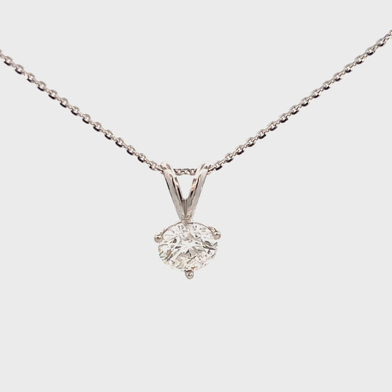 1ct Solitaire Diamond Necklace Video | Single Diamond Necklace