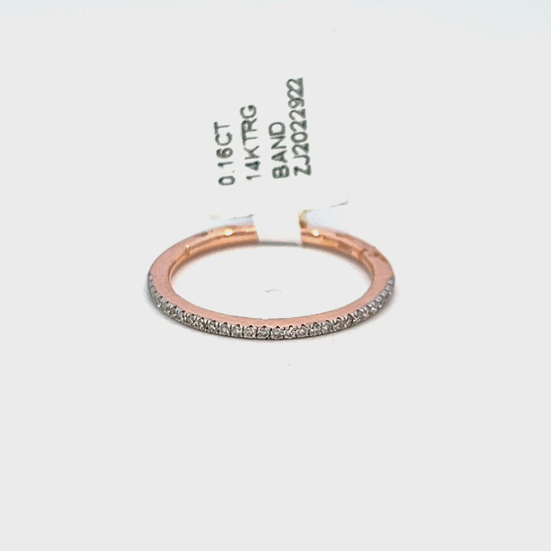Video of a 0.16cttw Rose Gold Diamond Band | Rose Gold Half Eternity Band Video | 14k Rose Gold