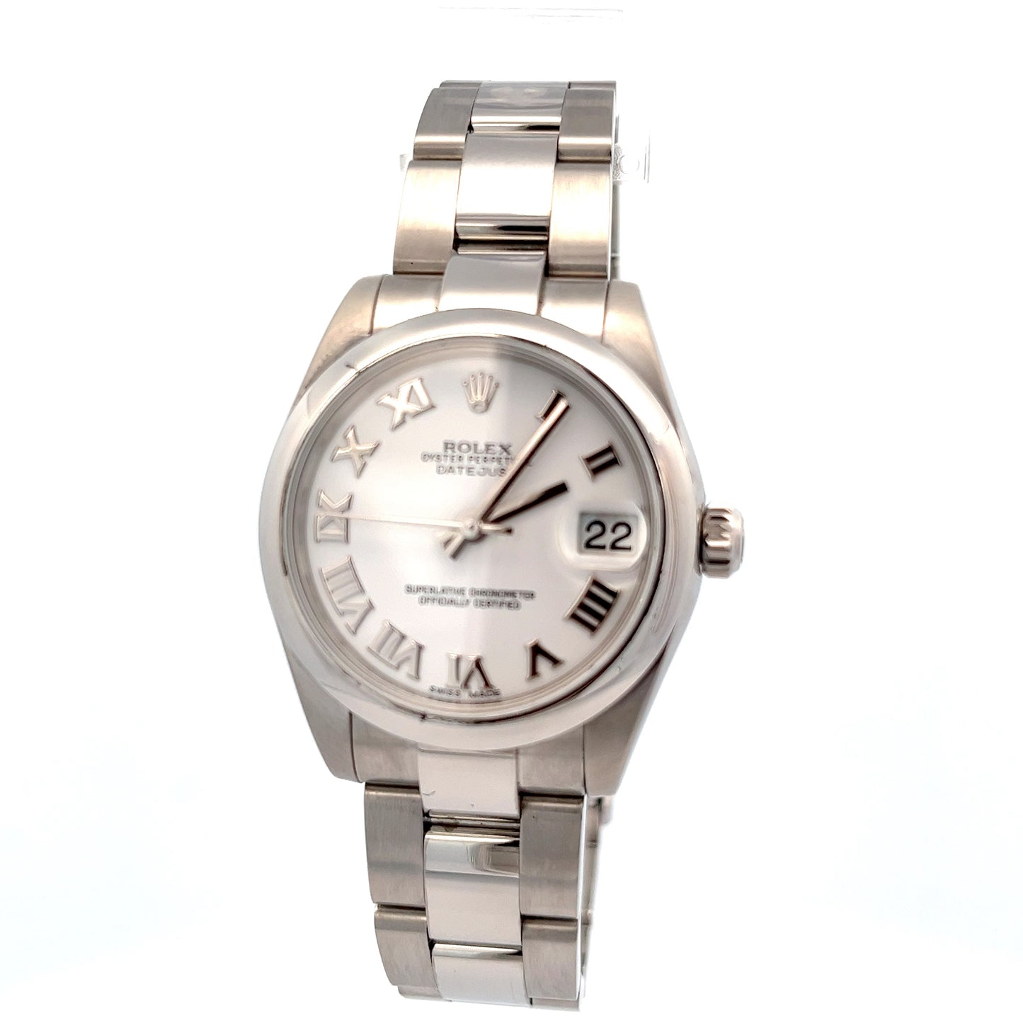 Pre Owned 31mm Rolex Datejust White Roman Dial