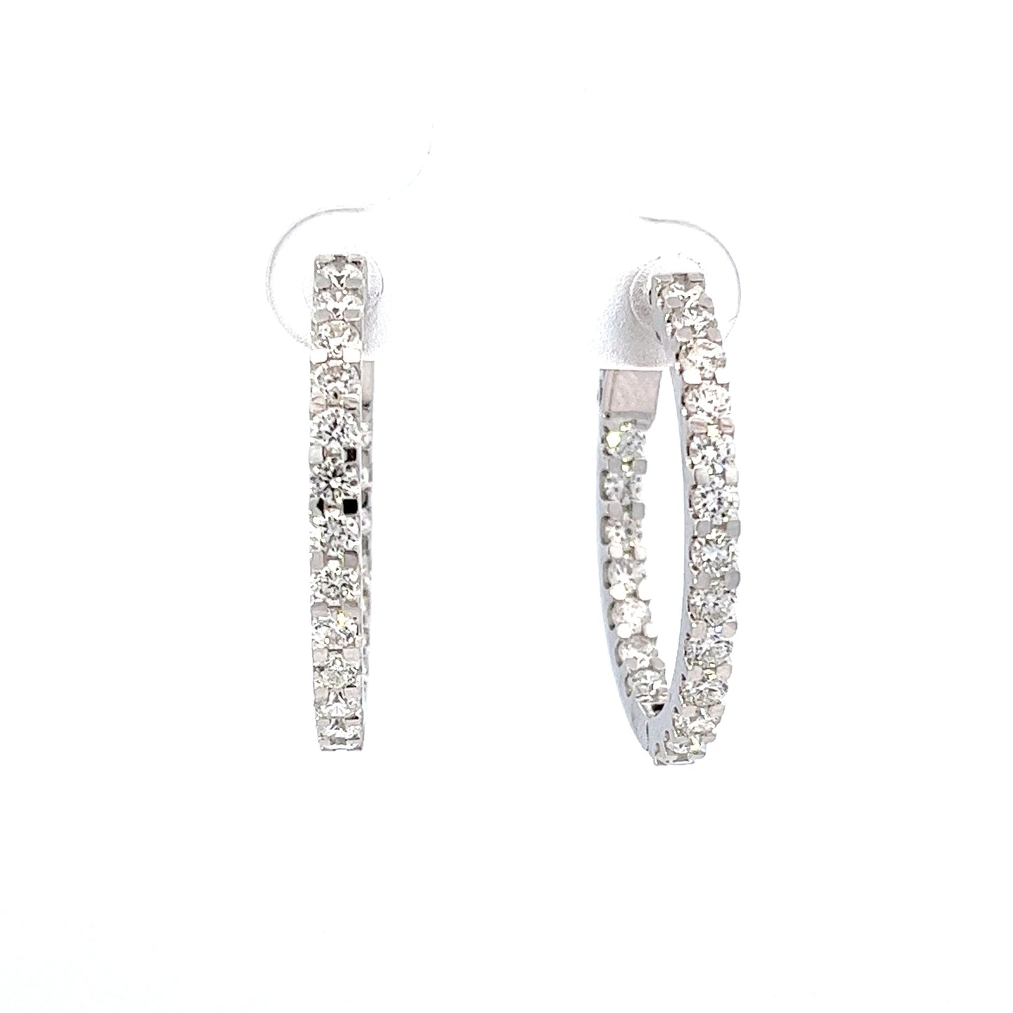 2.00cttw Pave Diamond Hoop Earrings