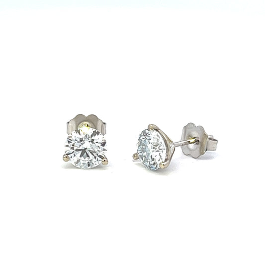 Lab Grown Diamond Stud Earrings 2 Carat