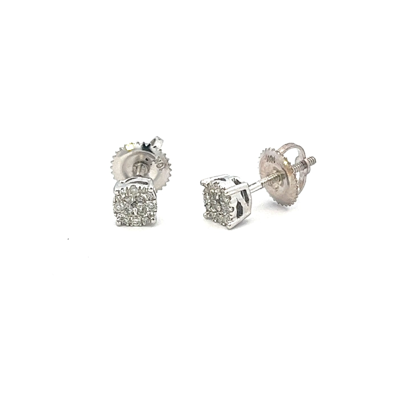 0.12ct total weight Diamond flower design earrings