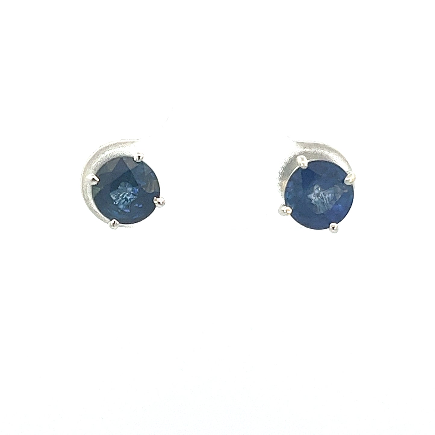 2.12c total weight sapphire earrings