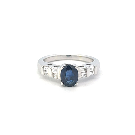 .80ct Oval Cut Sapphire Ring With Diamonds