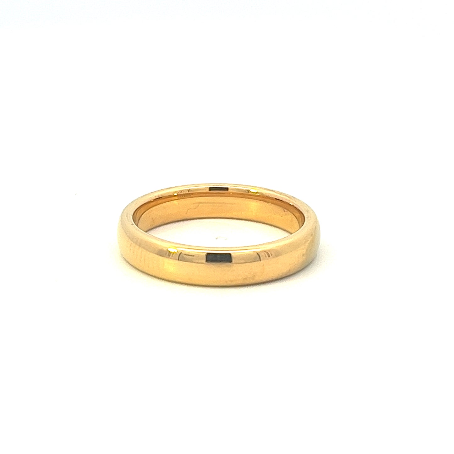 4mm yellow gold plated tungsten wedding band