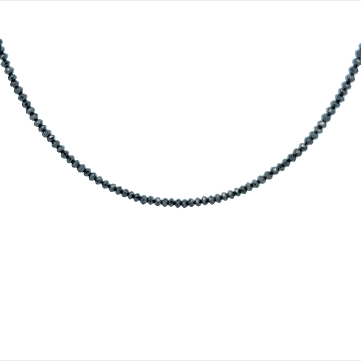 21.49ct Total Weight Black Diamond Bead Necklace