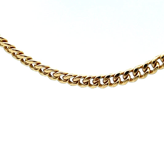 24in 14k yellow gold chain cuban link chain 4.1mm