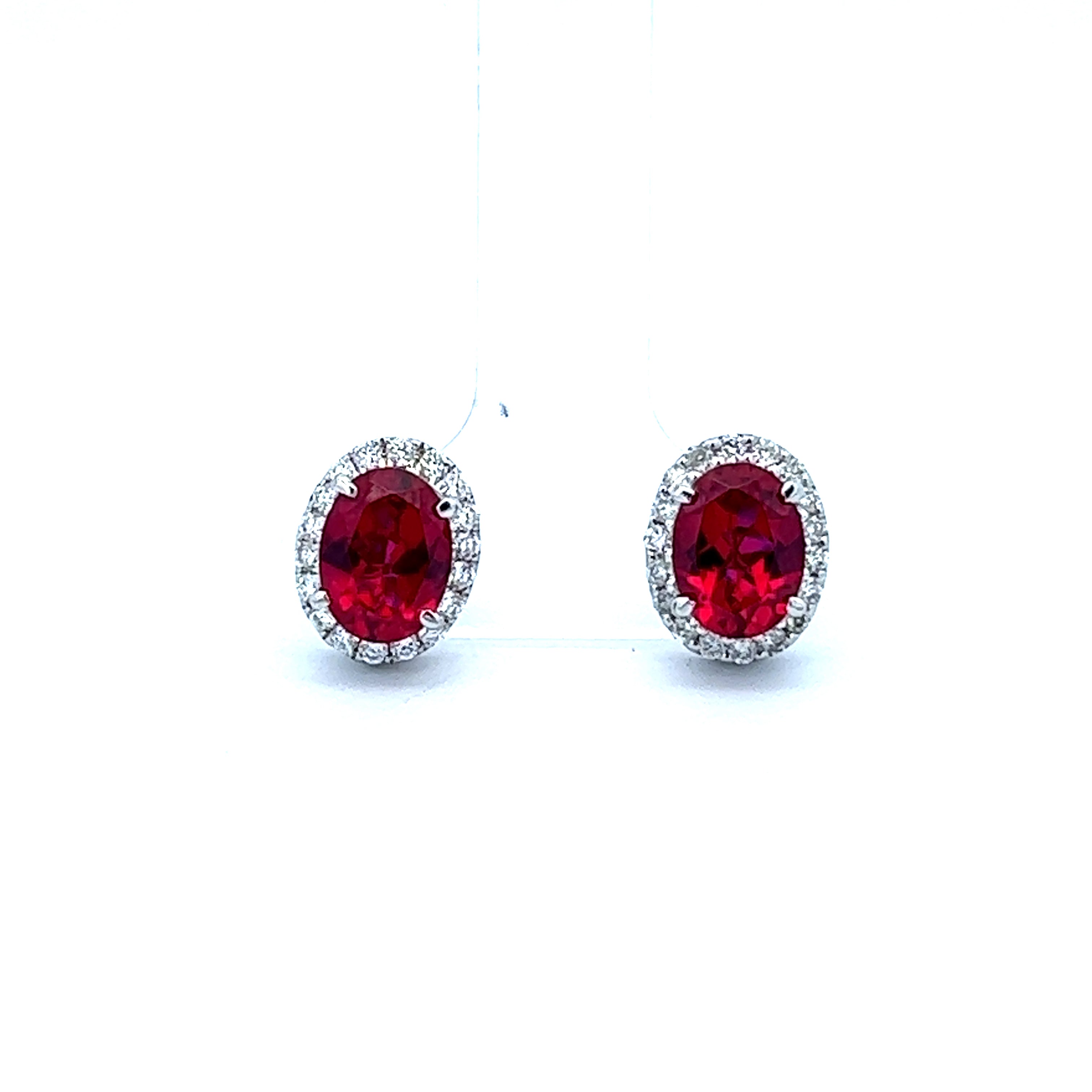 Lab created ruby on sale earrings