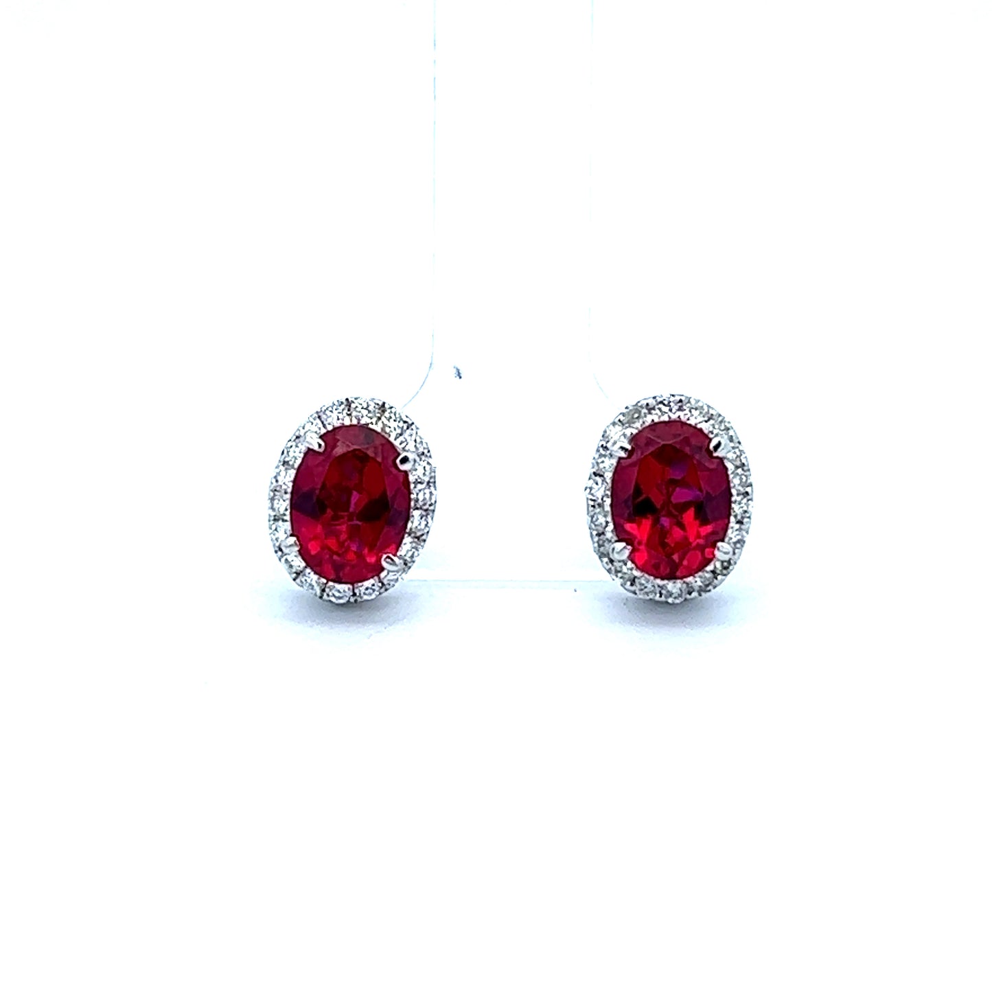 3ct Ruby and Diamond Earrings