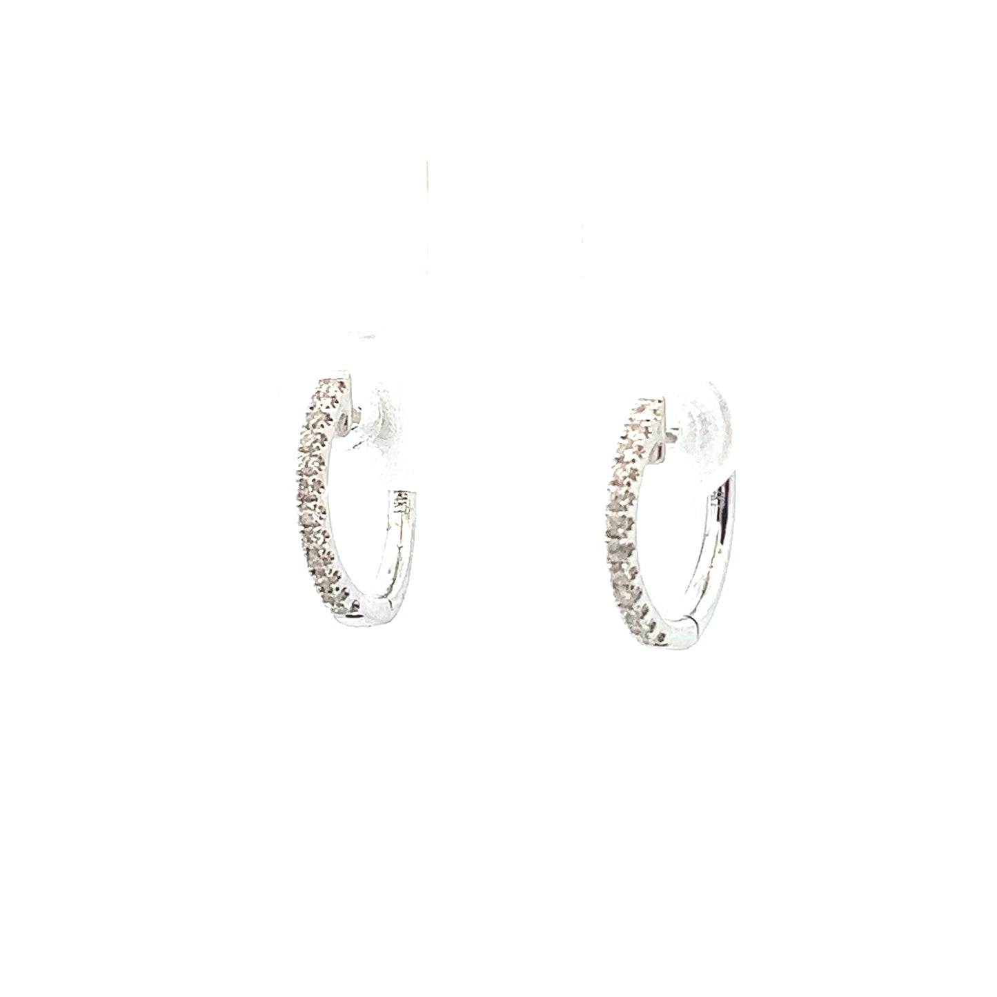 .18ct 14k White Gold Diamond Earrings