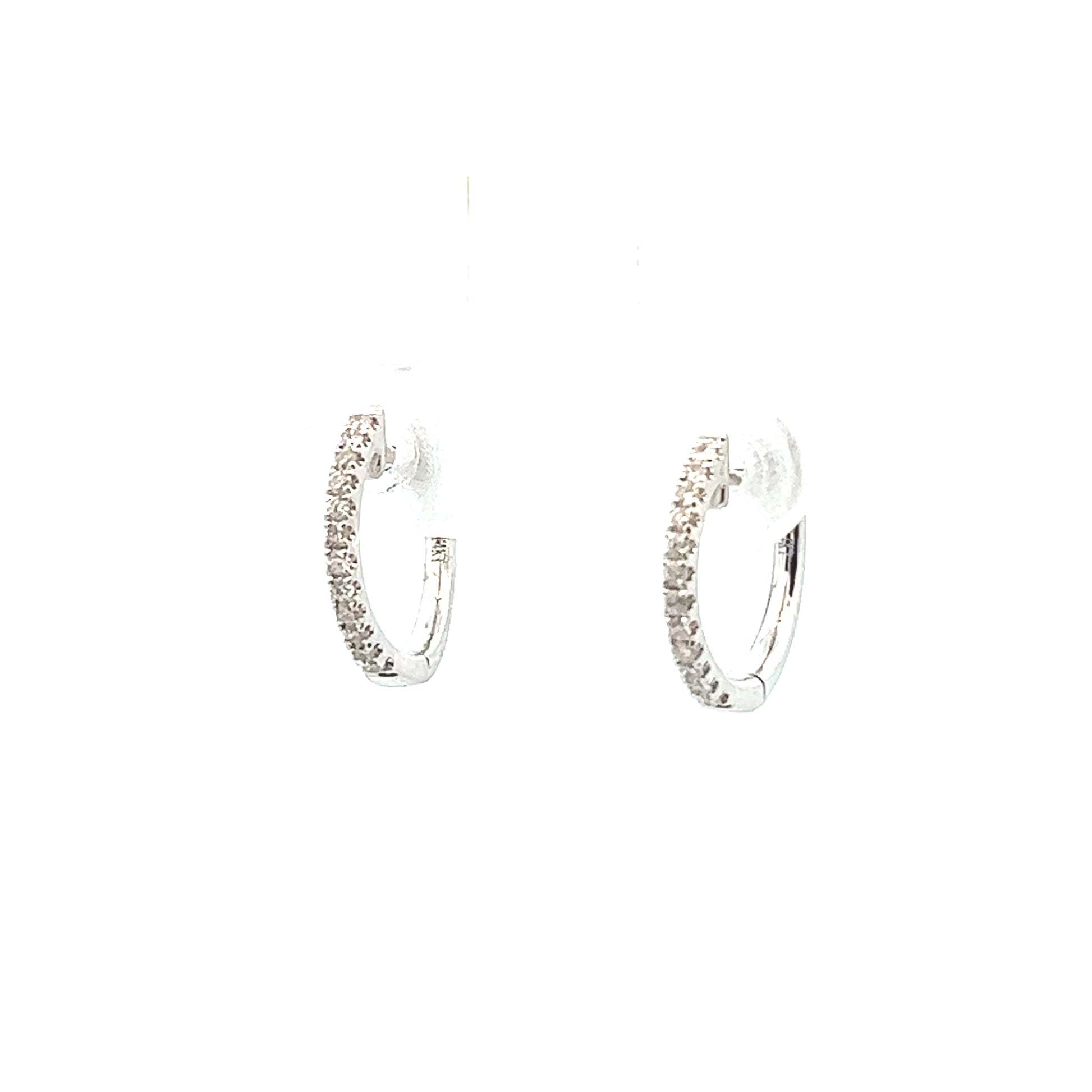 .18ct 14k White Gold Diamond Earrings