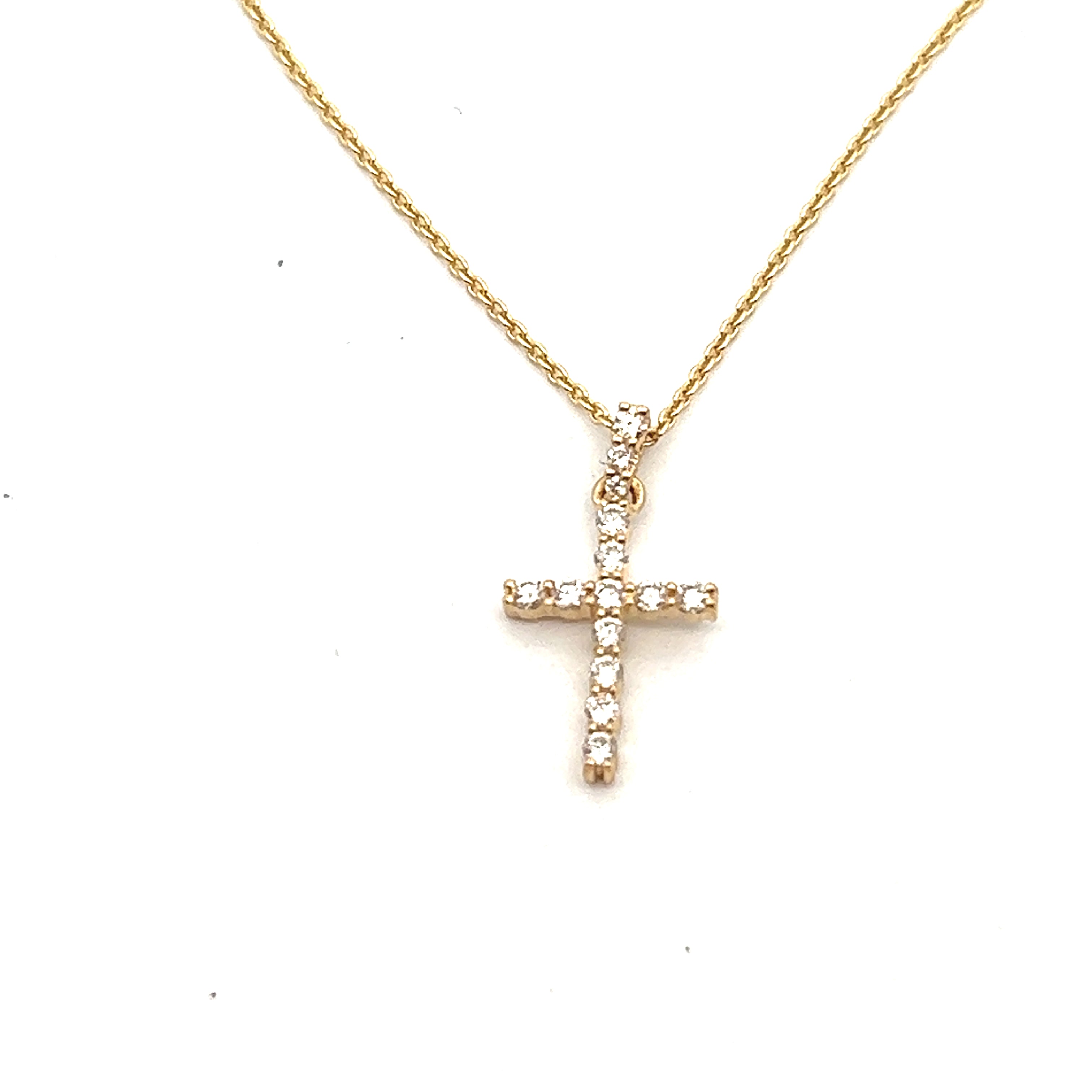 Baguette Cross Necklace | Gold Vermeil | Dainty Silver Pendant Necklaces  for Women - Ke Bella