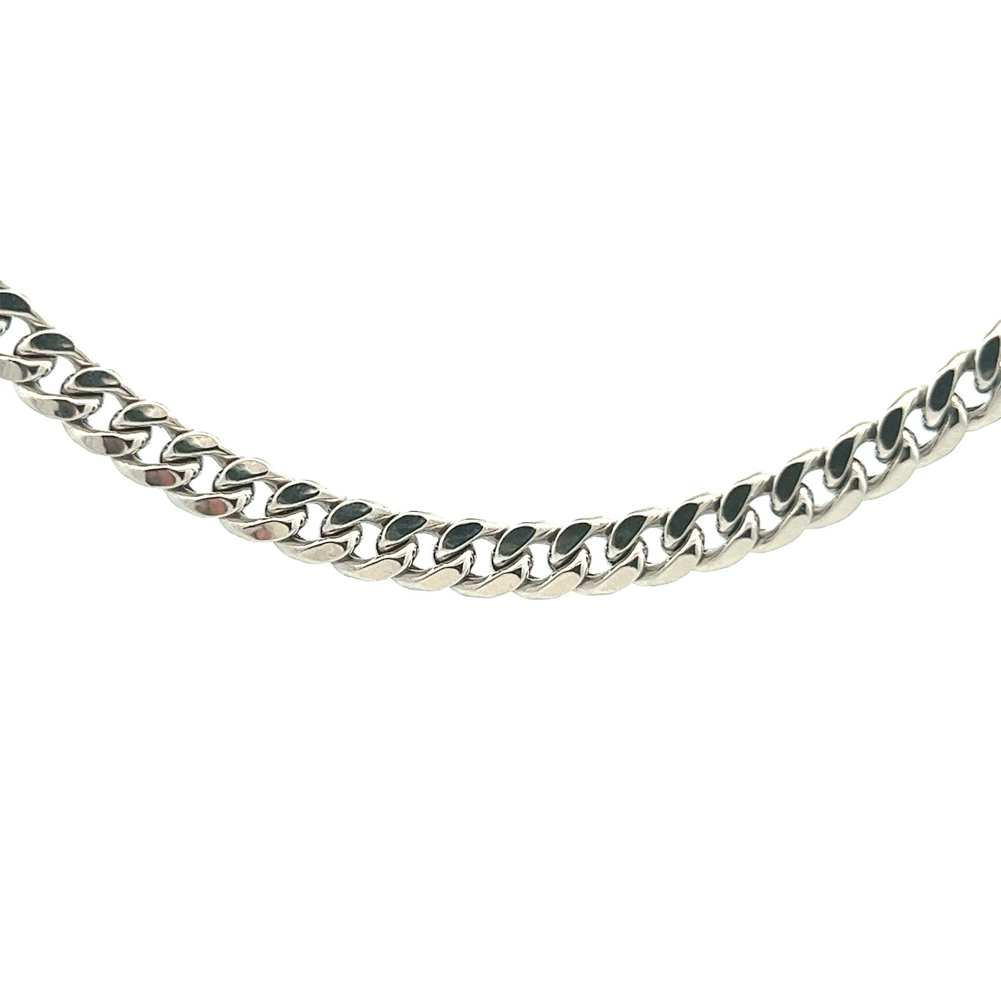 5mm Cuban Link Chain | 10k White Gold Cuban Link Chain