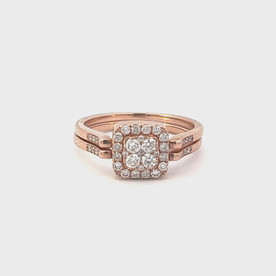 Reversible Rose Gold Cognac Diamond Ring Video