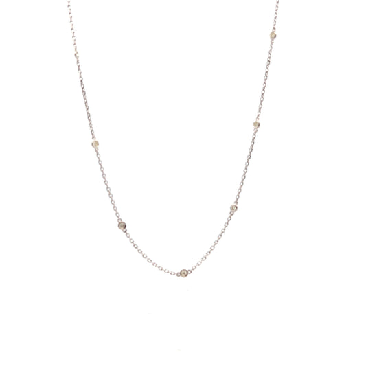 .33ct Diamonds By The Yard Necklace 14k White Gold